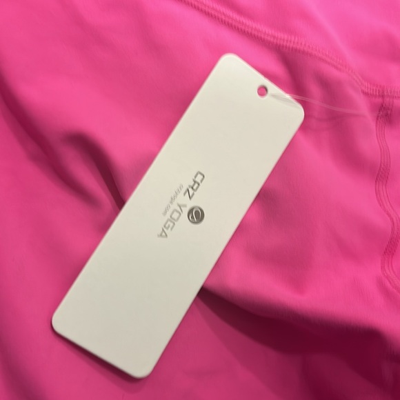 CRZ YOGA ButterLuxe Naked Feel Neon Hot Pink Leggings NWT Sz L / 12 - Picture 10 of 13